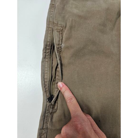 Columbia khaki men's hidden zip pocket straight pants chino casual 40 x 30 - Picture 2 of 6